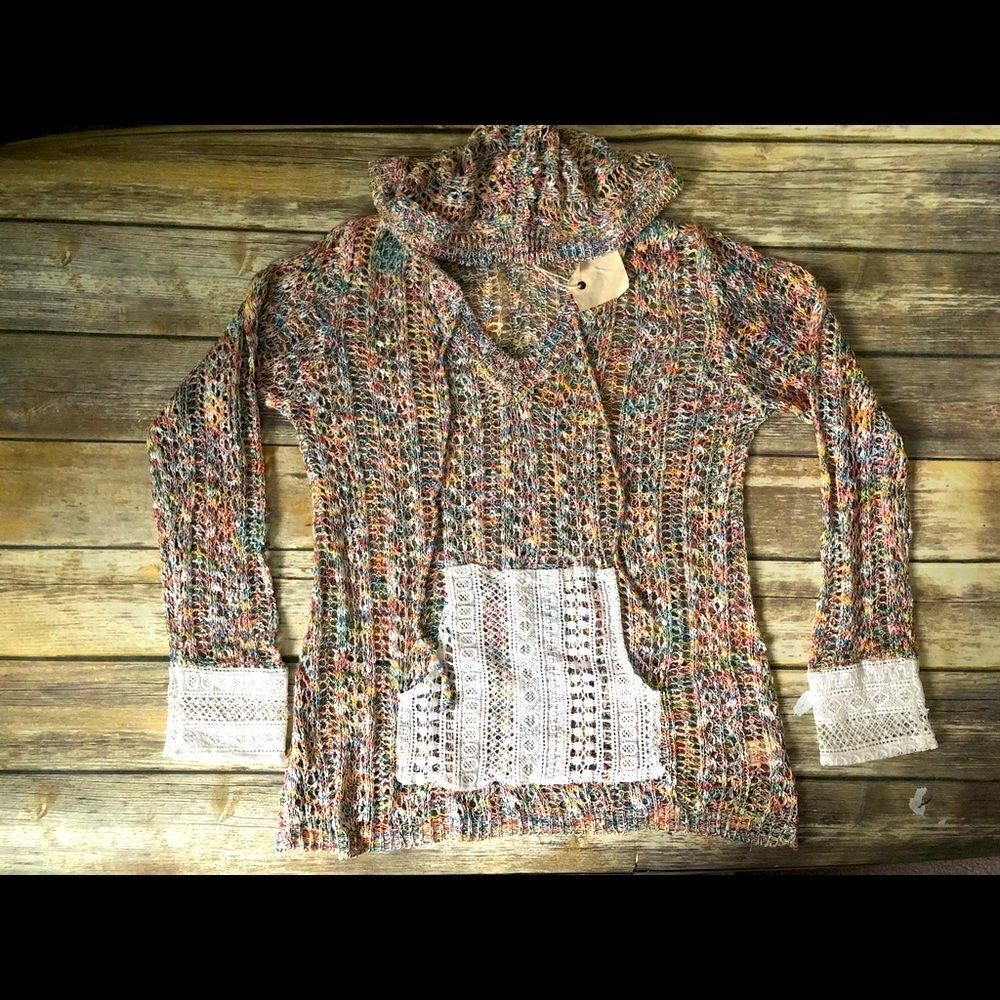 Rainbow holey Hoodie  